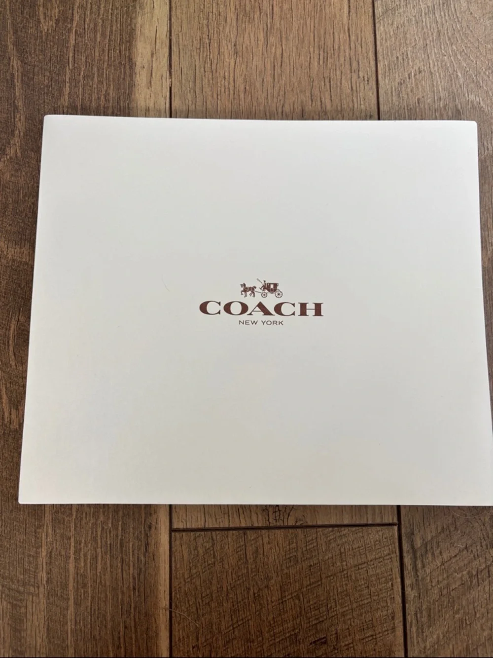 Coach White Box with Brown Logo Gift Box